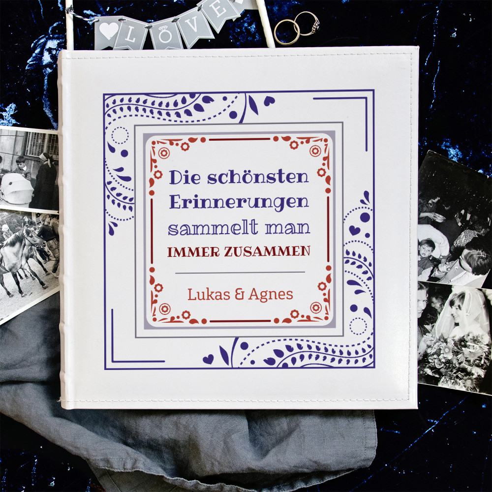 Gemeinsame Erinnerungen personalisiertes Fotoalbum GeschenkSpeziell.de